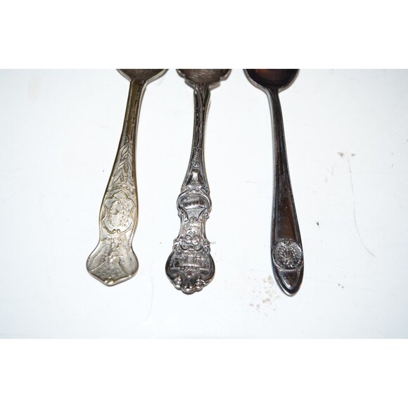 Vtg 3 pc set Texas Centennial Collector Spoons silver Plate Viking Everts Inters - Picture 5 of 14